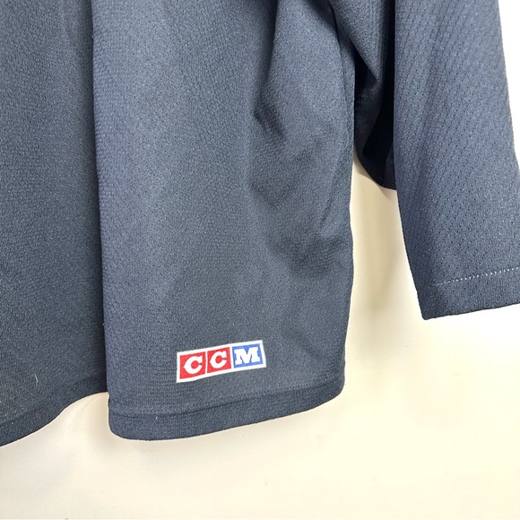 Vintage 90’s Maska Black & Yellow Air Knit Hockey Jersey - Picture 5 of 5